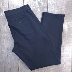 Paige Mens Stafford Pants Size 33x28 Blue Comfort Fit Straight Leg Trouser